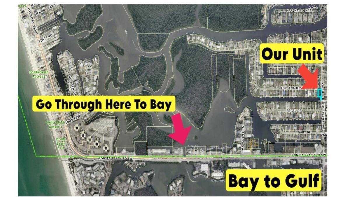 Blue Crab Dock On Gulf Canal Front Close 2 Beach Restaurants Bonita Springs Extérieur photo